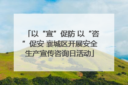 以“宣”促防 以“咨”促安 襄城区开展安全生产宣传咨询日活动