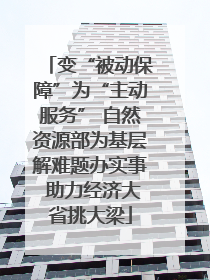 变“被动保障”为“主动服务” 自然资源部为基层解难题办实事 助力经济大省挑大梁