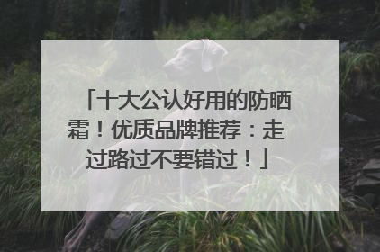 十大公认好用的防晒霜！优质品牌推荐：走过路过不要错过！