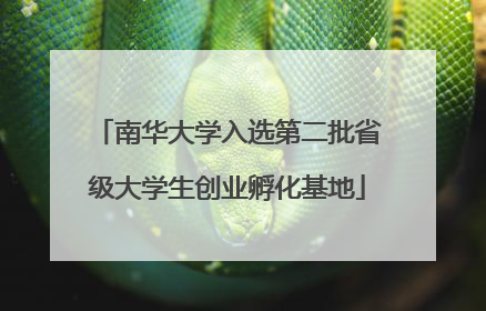南华大学入选第二批省级大学生创业孵化基地