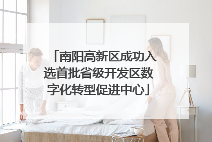 南阳高新区成功入选首批省级开发区数字化转型促进中心