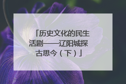 历史文化的民生活剧——辽阳城探古思今（下）