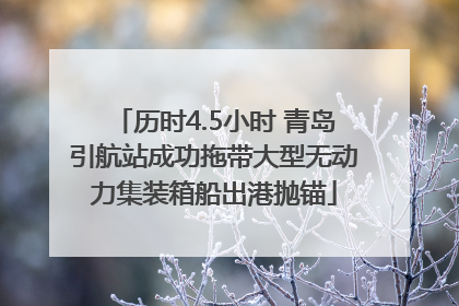 历时4.5小时 青岛引航站成功拖带大型无动力集装箱船出港抛锚