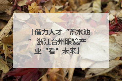 借力人才“蓄水池” 浙江台州眼镜产业“看”未来