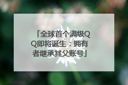 全球首个满级QQ即将诞生：拥有者继承其父账号