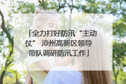 全力打好防汛“主动仗” 漳州高新区领导带队调研防汛工作