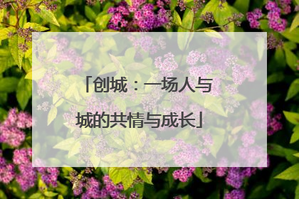 创城：一场人与城的共情与成长