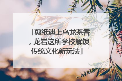 剪纸遇上乌龙茶香，龙岩这所学校解锁传统文化新玩法