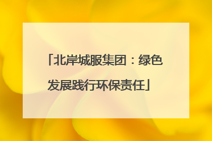 北岸城服集团：绿色发展践行环保责任