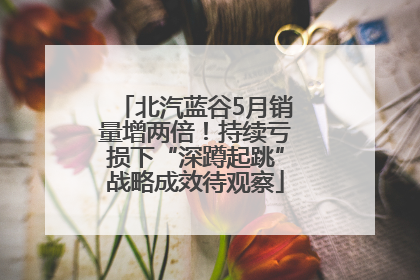 北汽蓝谷5月销量增两倍！持续亏损下“深蹲起跳”战略成效待观察