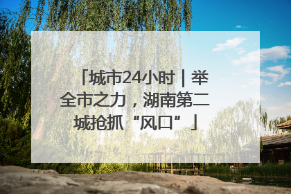 城市24小时｜举全市之力，湖南第二城抢抓“风口”