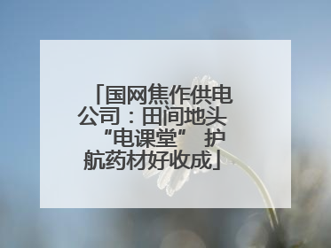 国网焦作供电公司：田间地头“电课堂” 护航药材好收成