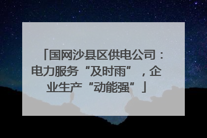 国网沙县区供电公司：电力服务“及时雨”，企业生产“动能强”