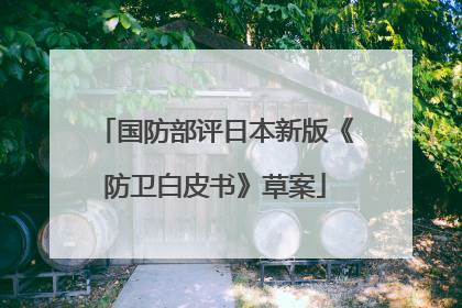 国防部评日本新版《防卫白皮书》草案