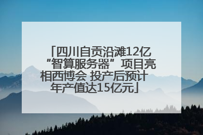 四川自贡沿滩12亿“智算服务器”项目亮相西博会 投产后预计年产值达15亿元