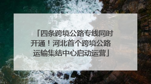 四条跨境公路专线同时开通！河北首个跨境公路运输集结中心启动运营