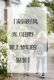 家园好风光 ⎮田野披上梦幻的银装