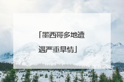墨西哥多地遭遇严重旱情