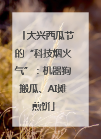 大兴西瓜节的“科技烟火气”：机器狗搬瓜、AI摊煎饼