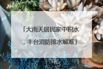 大雨天居民家中积水，丰台消防排水解难