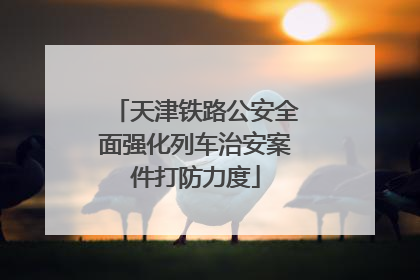 天津铁路公安全面强化列车治安案件打防力度