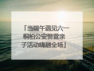 当端午遇见六一 桐柏公安警营亲子活动嗨翻全场