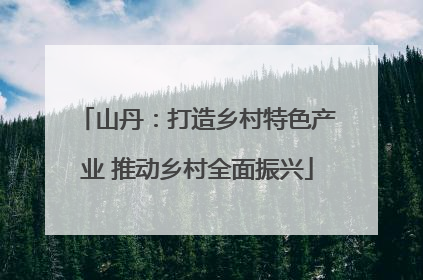 山丹：打造乡村特色产业 推动乡村全面振兴
