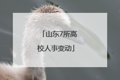 山东7所高校人事变动