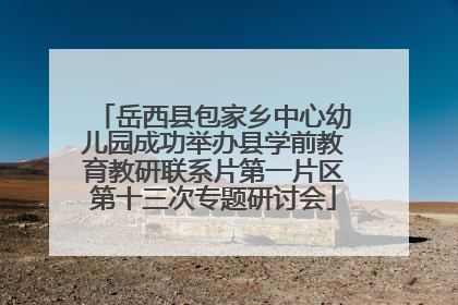 岳西县包家乡中心幼儿园成功举办县学前教育教研联系片第一片区第十三次专题研讨会