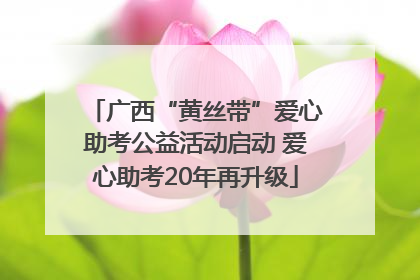 广西“黄丝带”爱心助考公益活动启动 爱心助考20年再升级