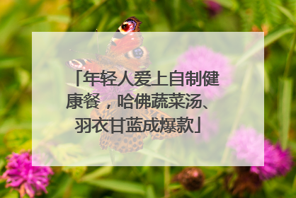 年轻人爱上自制健康餐，哈佛蔬菜汤、羽衣甘蓝成爆款
