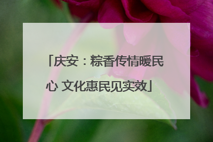 庆安：粽香传情暖民心 文化惠民见实效