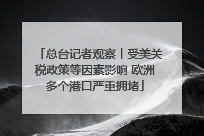 总台记者观察丨受美关税政策等因素影响 欧洲多个港口严重拥堵