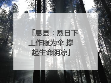息县：烈日下工作服为伞 撑起生命阴凉
