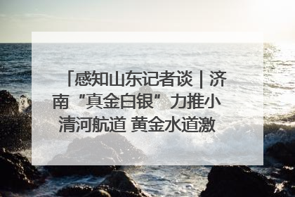 感知山东记者谈｜济南“真金白银”力推小清河航道 黄金水道激活区域经济新动能