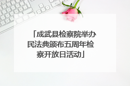 成武县检察院举办民法典颁布五周年检察开放日活动