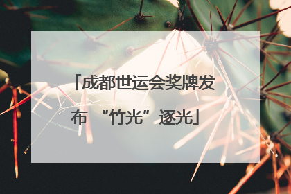 成都世运会奖牌发布 “竹光”逐光