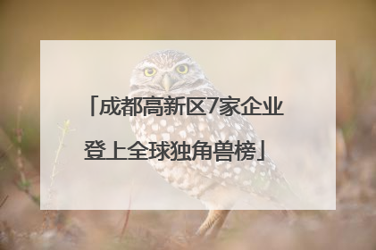 成都高新区7家企业登上全球独角兽榜