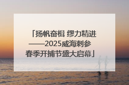 扬帆奋楫 缪力精进——2025威海刺参春季开捕节盛大启幕