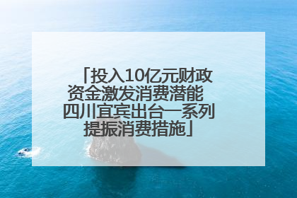 投入10亿元财政资金激发消费潜能 四川宜宾出台一系列提振消费措施