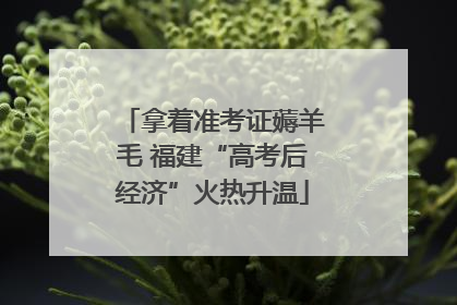 拿着准考证薅羊毛 福建“高考后经济”火热升温
