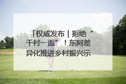 权威发布｜拒绝“千村一面”！东阿差异化推进乡村振兴示范片区建设