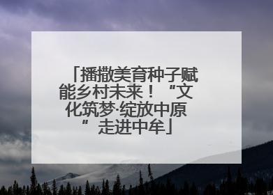 播撒美育种子赋能乡村未来！“文化筑梦·绽放中原”走进中牟