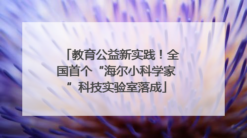 教育公益新实践！全国首个“海尔小科学家”科技实验室落成