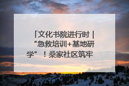 文化书院进行时｜“急救培训+基地研学”！桑家社区筑牢居民健康防线