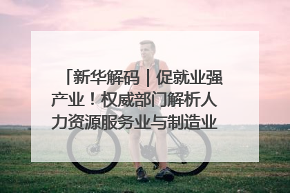 新华解码｜促就业强产业！权威部门解析人力资源服务业与制造业融合发展试点