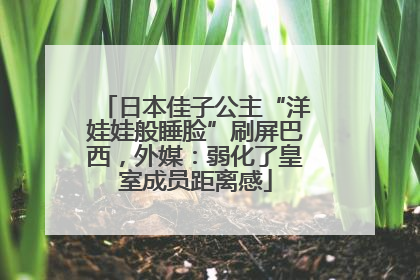 日本佳子公主“洋娃娃般睡脸”刷屏巴西，外媒：弱化了皇室成员距离感