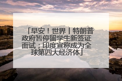 早安！世界丨特朗普政府暂停留学生新签证面试；印度宣称成为全球第四大经济体