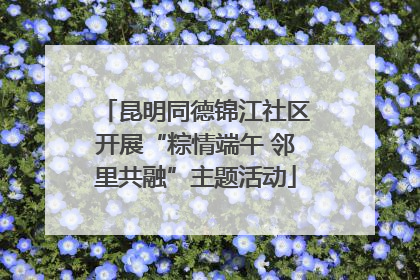 昆明同德锦江社区开展“粽情端午 邻里共融”主题活动