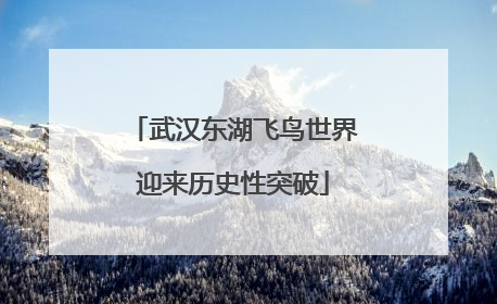 武汉东湖飞鸟世界迎来历史性突破